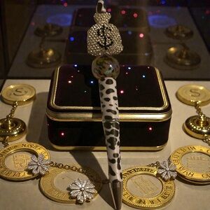 Animal Print Pen with Silver Accents